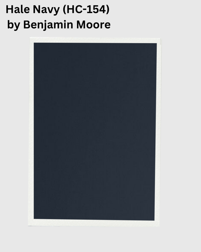 Hale Navy by Benjamin Moore paint swatch