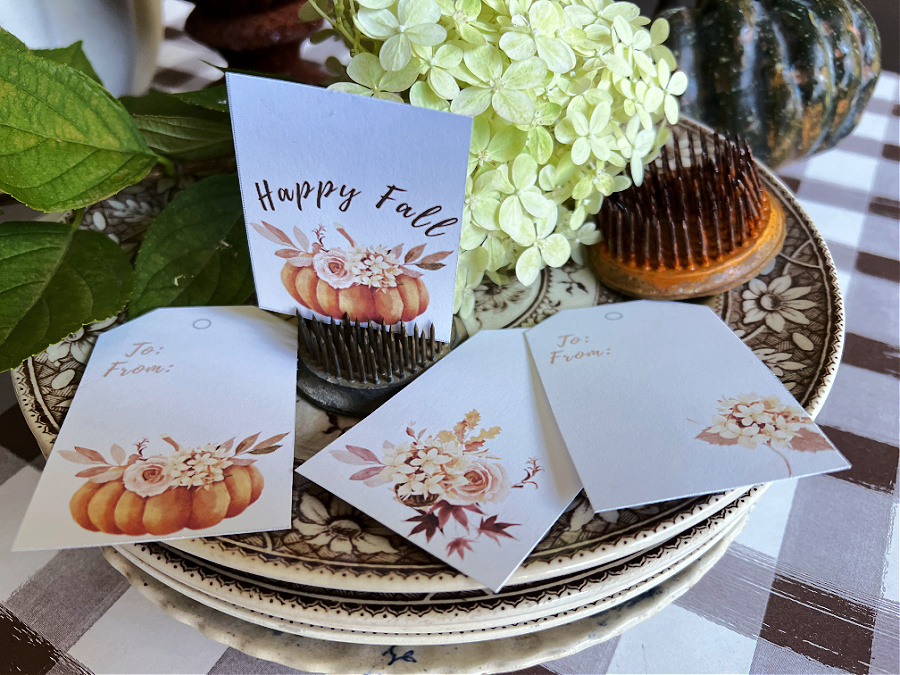 neutral fall printable gift tags