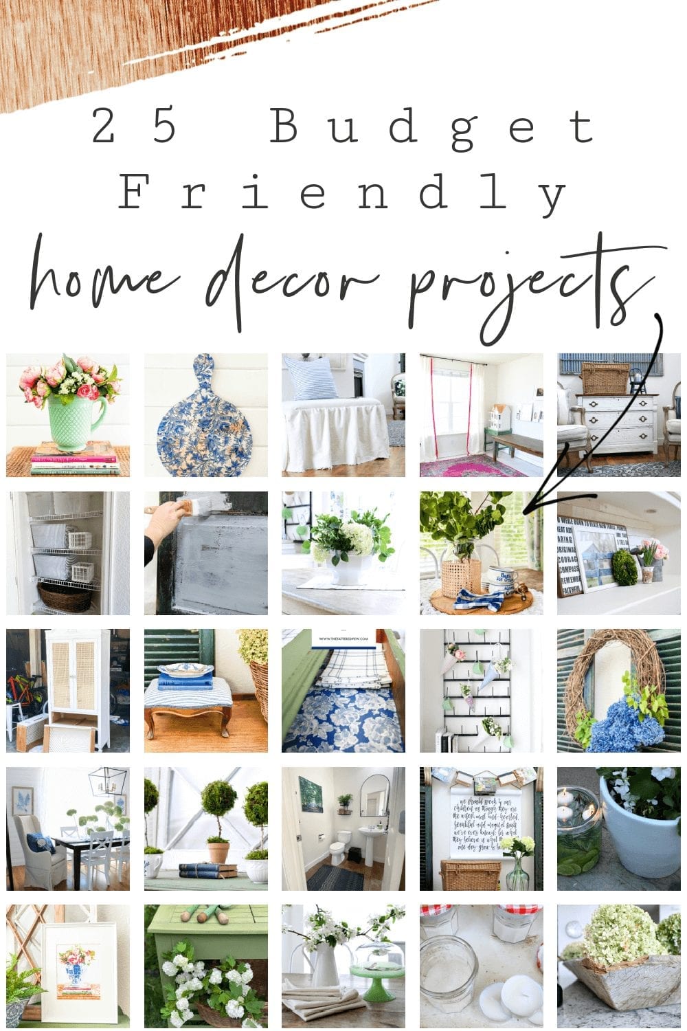 Looking for an easy project? Try these 25 budget friendly home decor ideas!