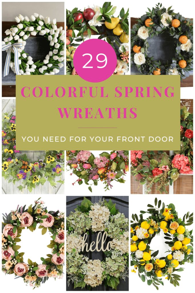 29 Lovely and Colorful Spring Wreaths for your Front Door