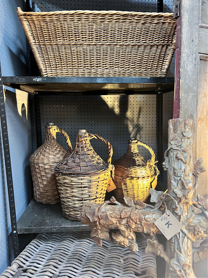 How to Style Vintage Wicker Demijohn Bottles