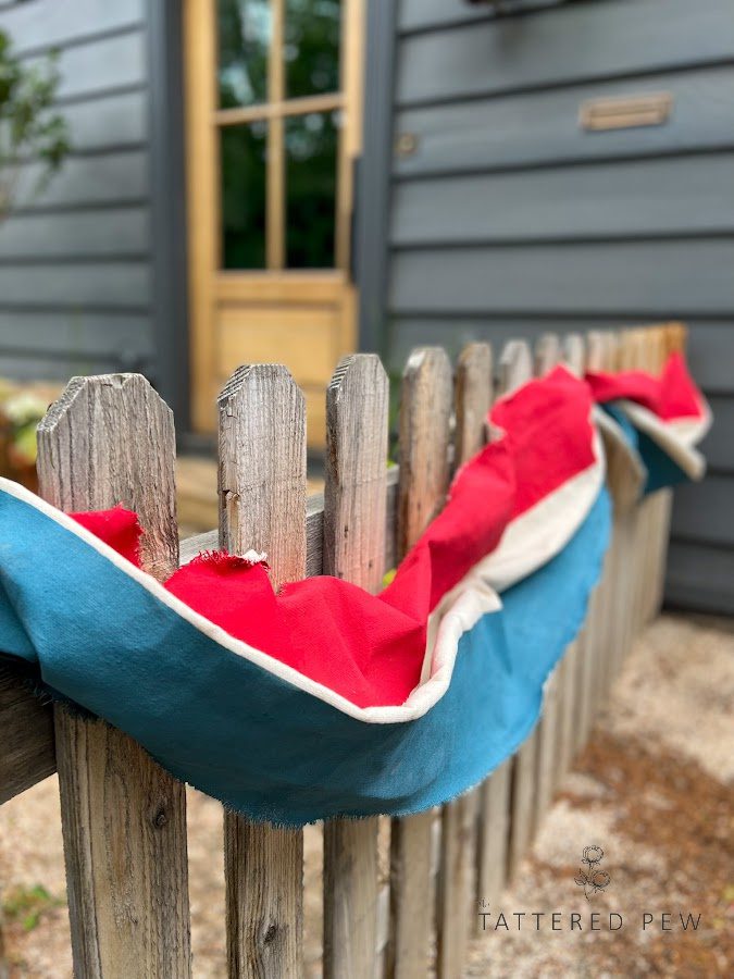 Budget friendly patriotic buntings for your fence