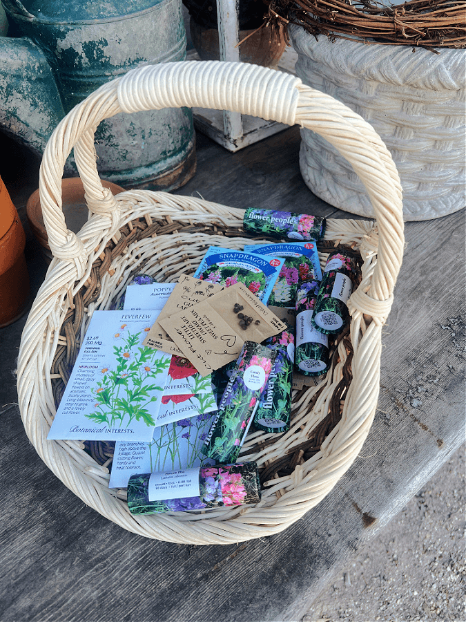 basket of seeds for winter sowing