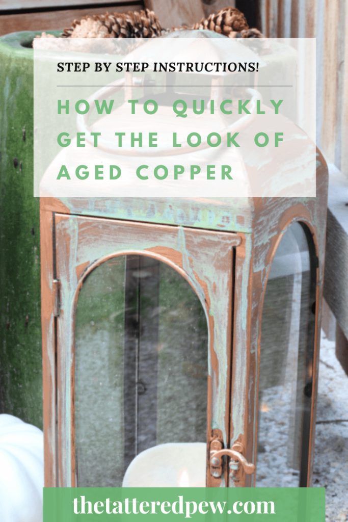 Love copper with patina? :earn how to quickly get the look of aged copper on a budget!