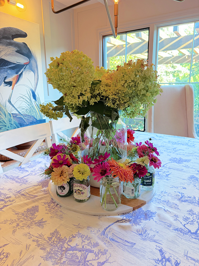 Almost September flowers on table