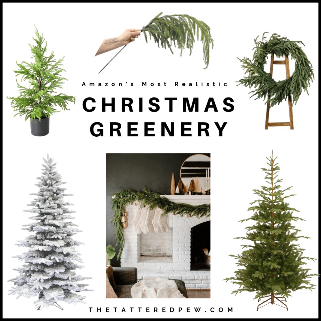 Realistic Christmas Greenery from Amazon