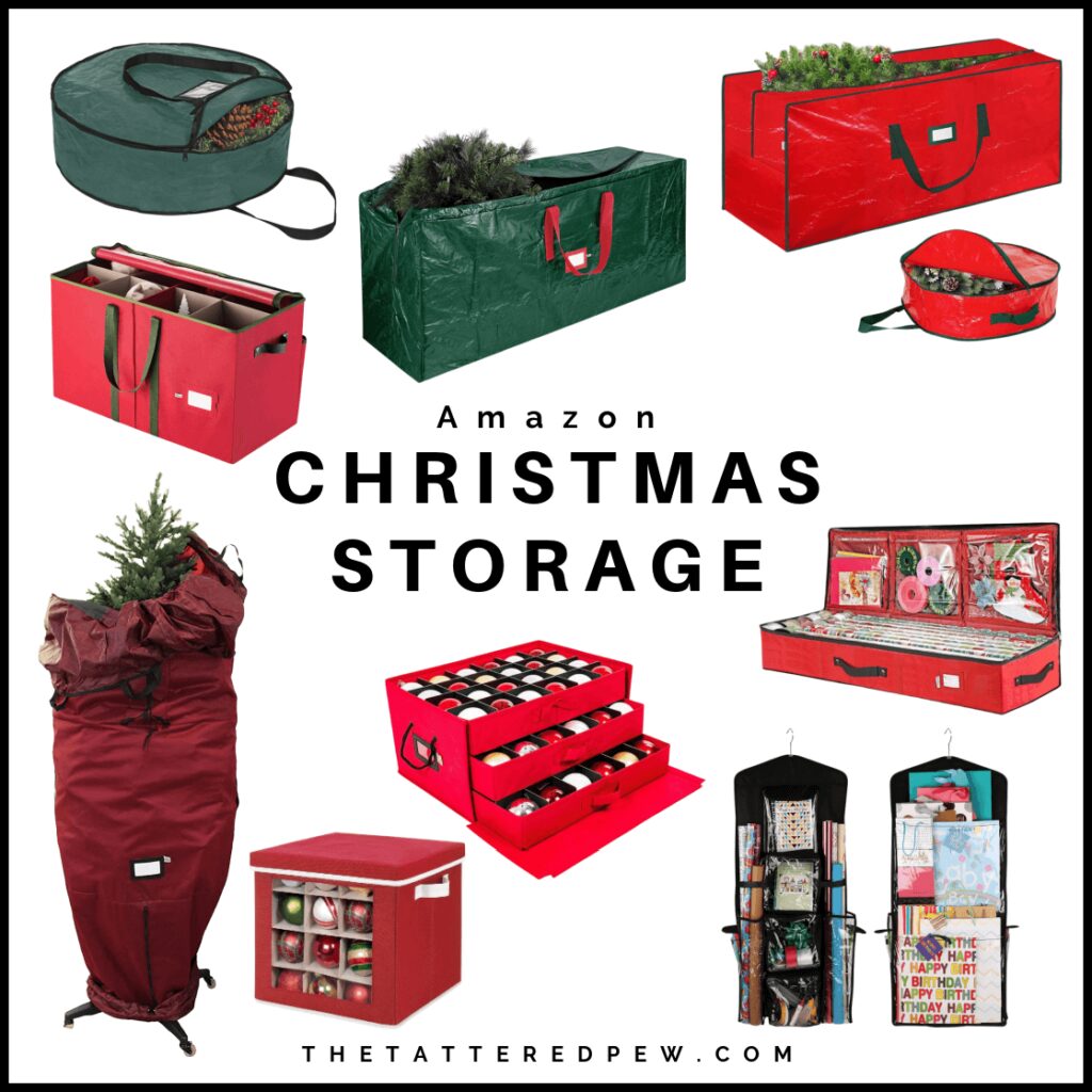 Amazon Christmas storage items to keep you organized.