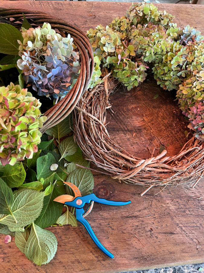 Bricks N Blooms Hydrangea Wreath