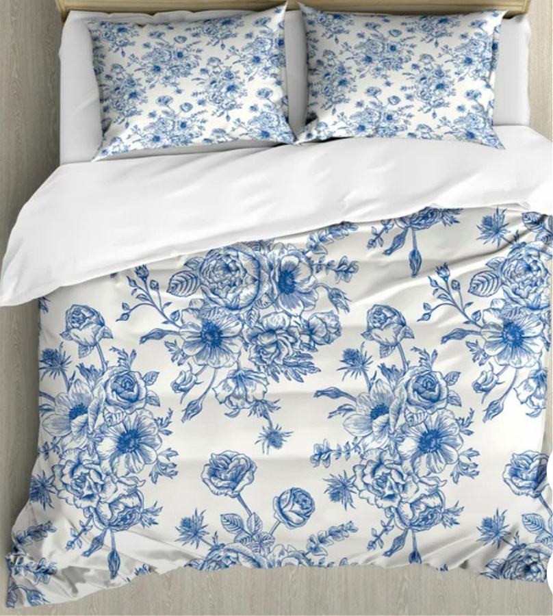 Bright Blue Floral Duvet Walmart