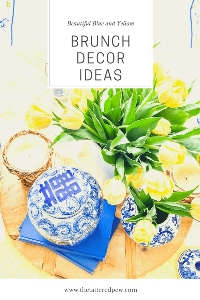 Blue and yellow brunch decor items perfect for any table!