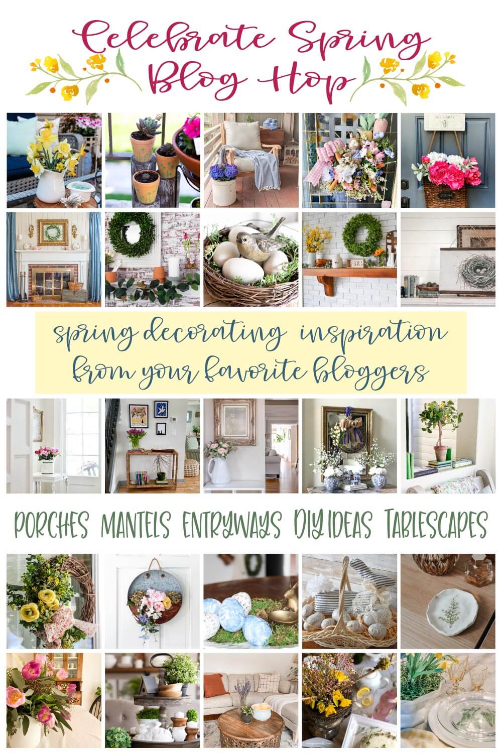 Check out 24 home decor bloggers Celebrating Spring in their homes!