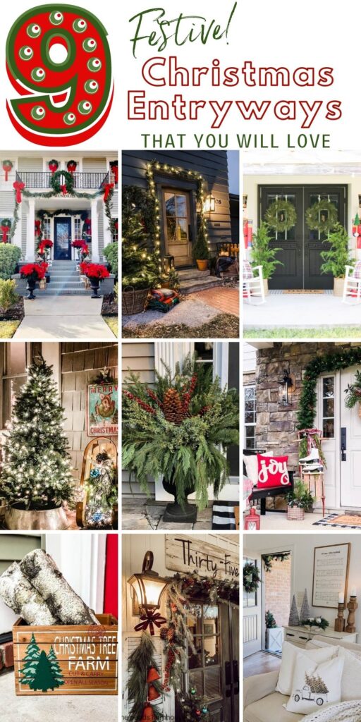 9 Christmas Porches and Entryways