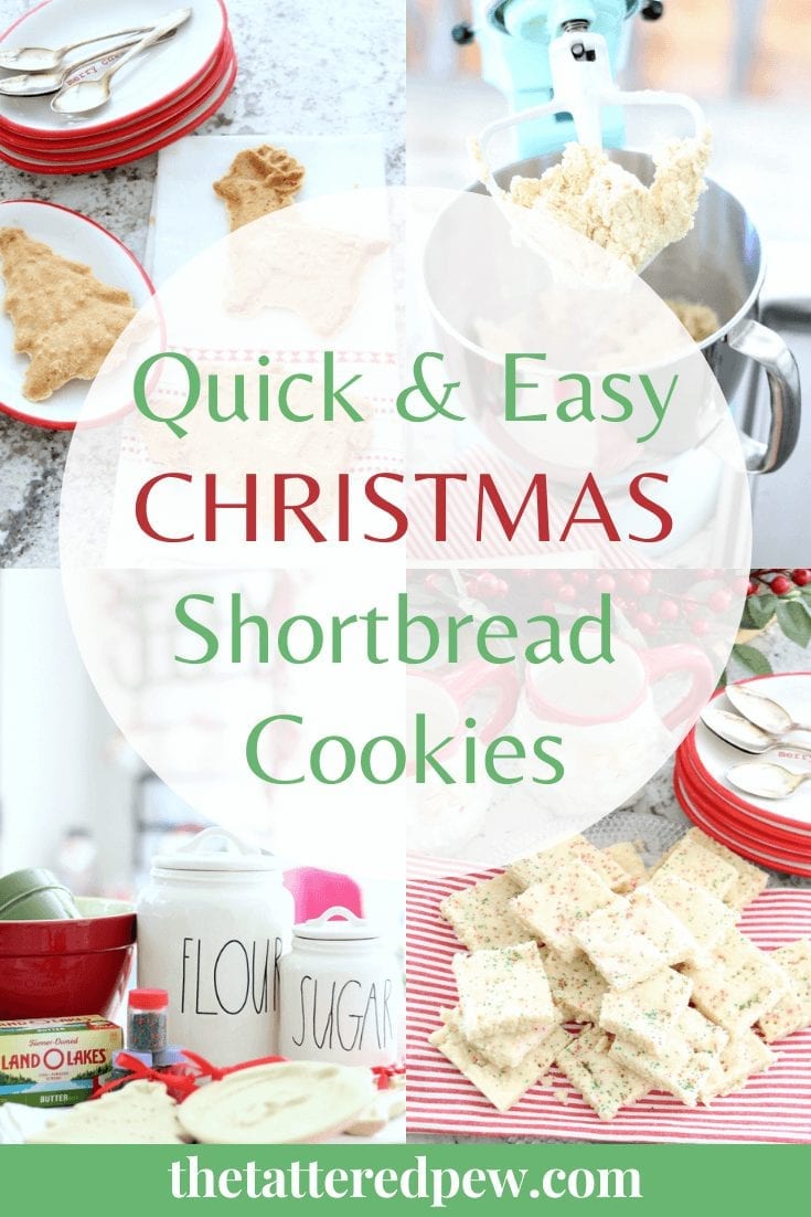 Quick and easy Christmas shortbread cookies!