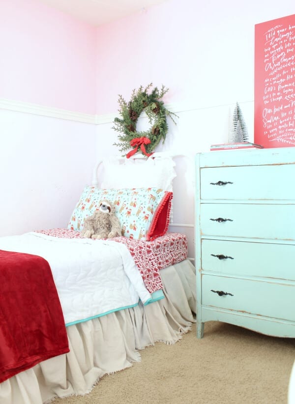 Christmas bedding in my daughter's room!