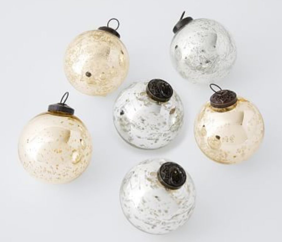 Mercury glass ornaments