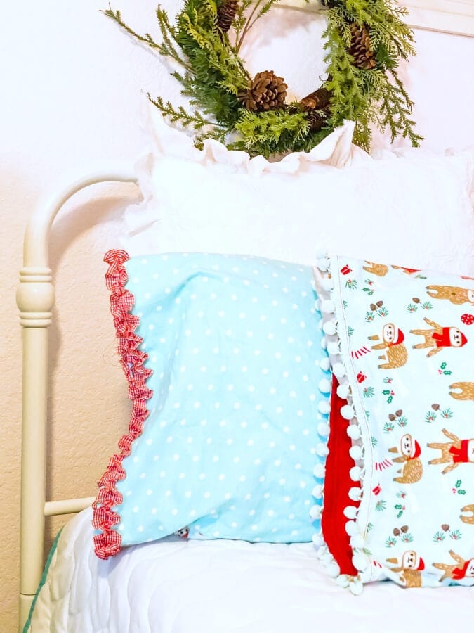 These darling and whimsical Christmas pillowcases are perfect for little ones to rest their heads on while they dream of Santa!