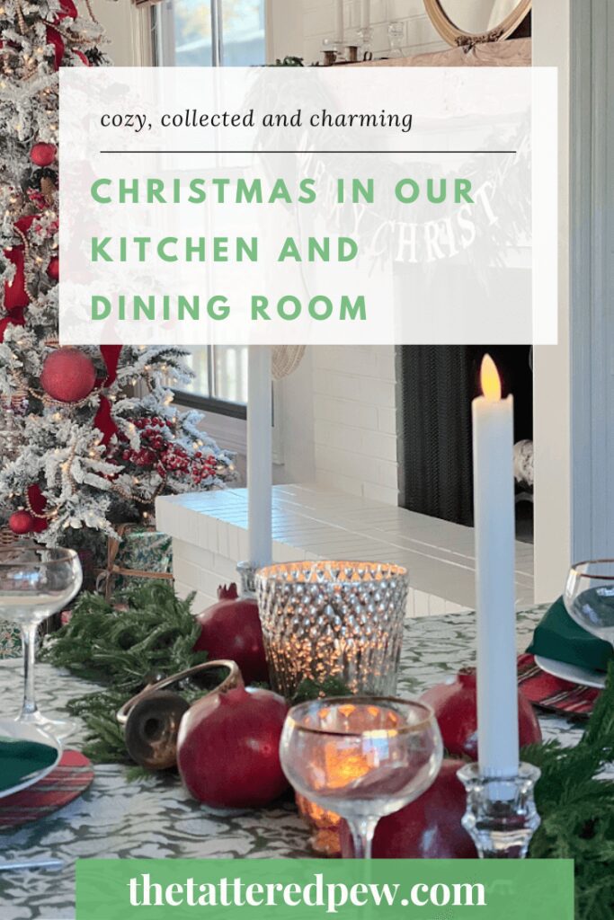 Christmas in our dining room and kitchen