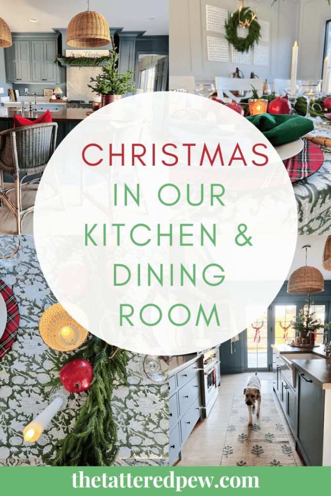 Christmas in our kitchen and dining room