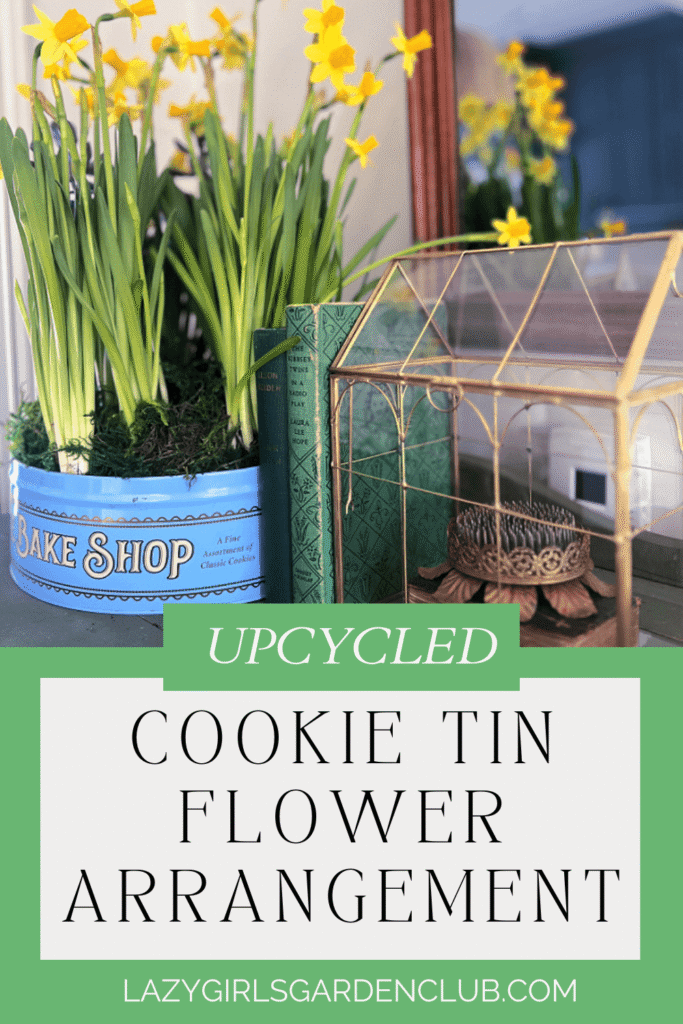 Cookie Tin Flower Arrangement