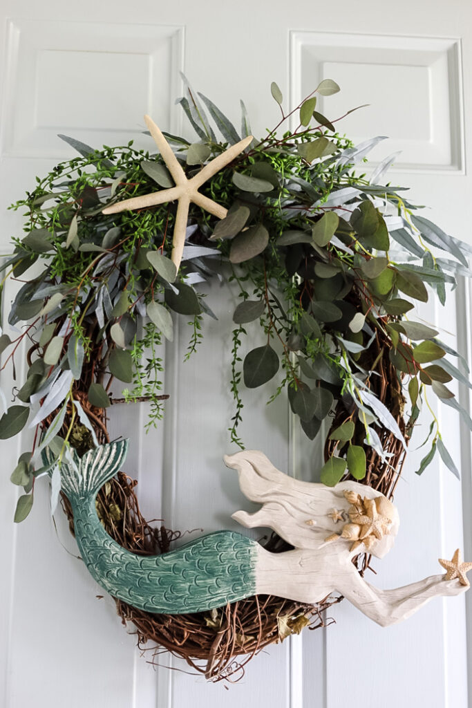DIY Coastal Mermaid Wreath from Cottage on Bunker Hill