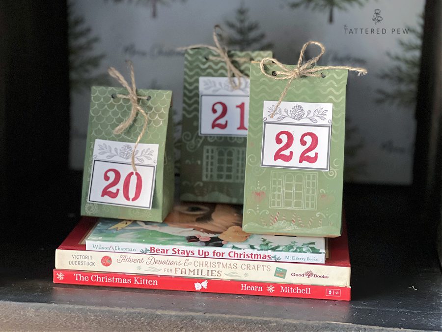 DIY painted Christmas countdown boxes