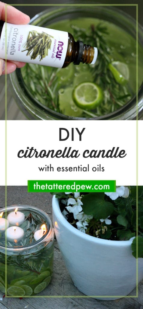 DIY Citronella Candles with Essential Oils www.thetatteredpew.com