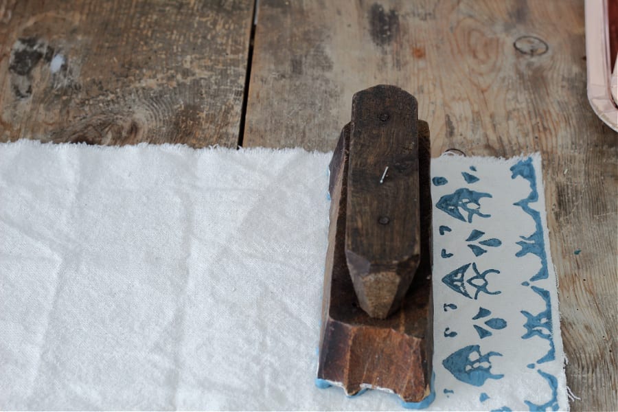 DIY block printing on fabric