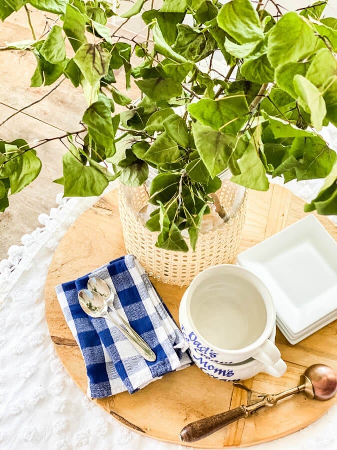 Love a pretty vignette? Why not try making this DIY cane wrapped IKEA vase for your next project!