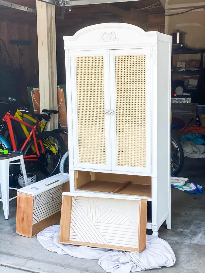 DIY Cane Armoire Makeover » The Tattered Pew