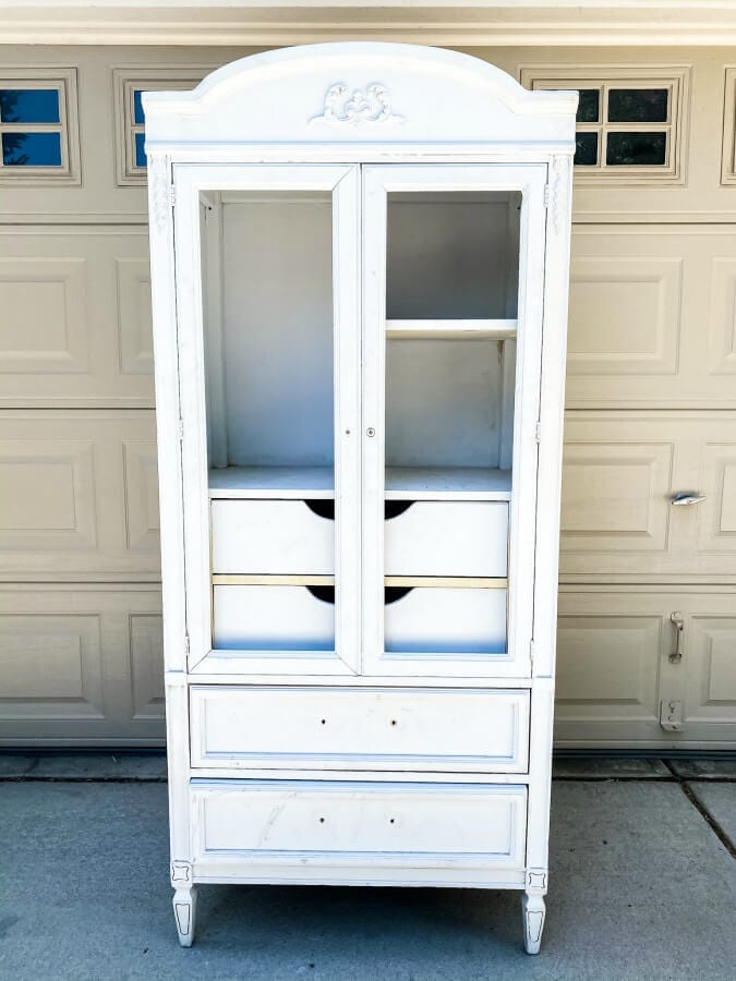 Chalk Painted Armoire Makeover - 2 Bees in a Pod