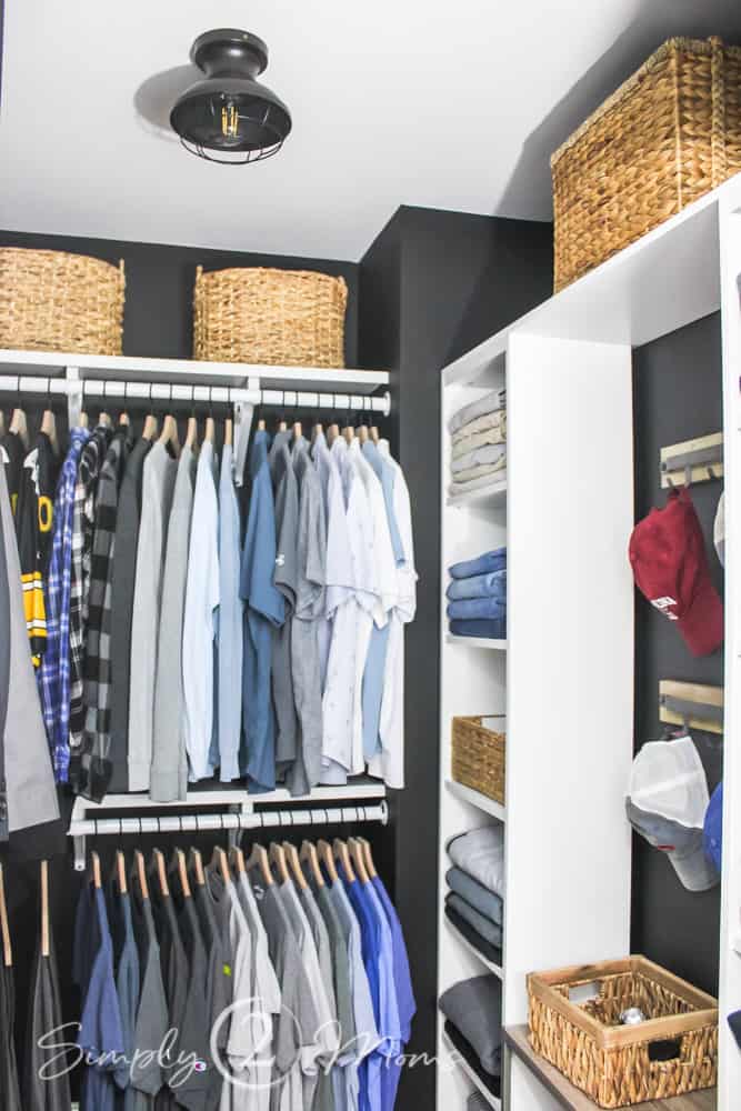 DIY Closet system for small space orginazation tips!