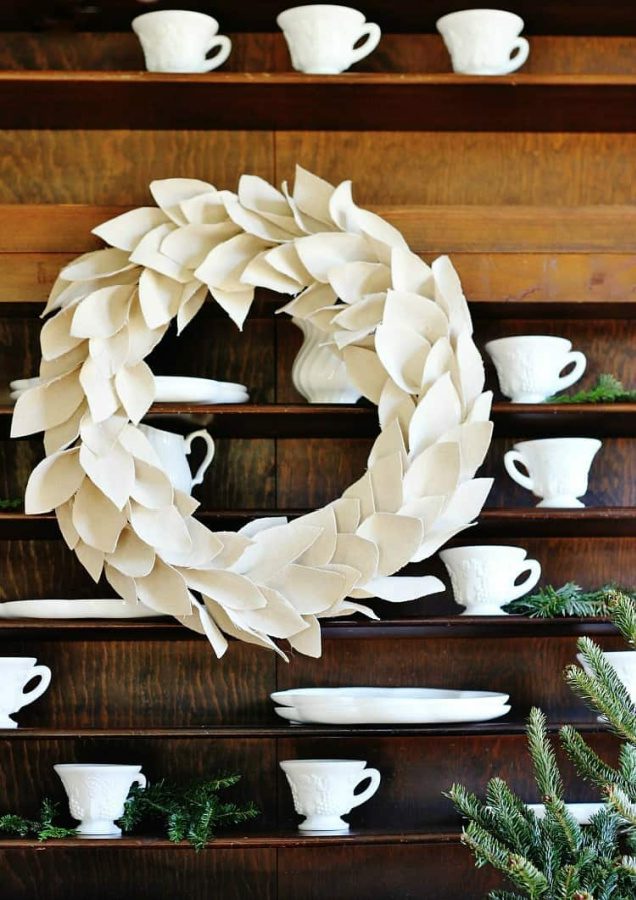How to Make a Christmas Drop Cloth Wreath