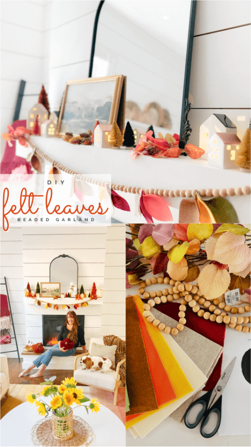 tatertots & jello/ felt leaf garland / Welcome Home Saturday