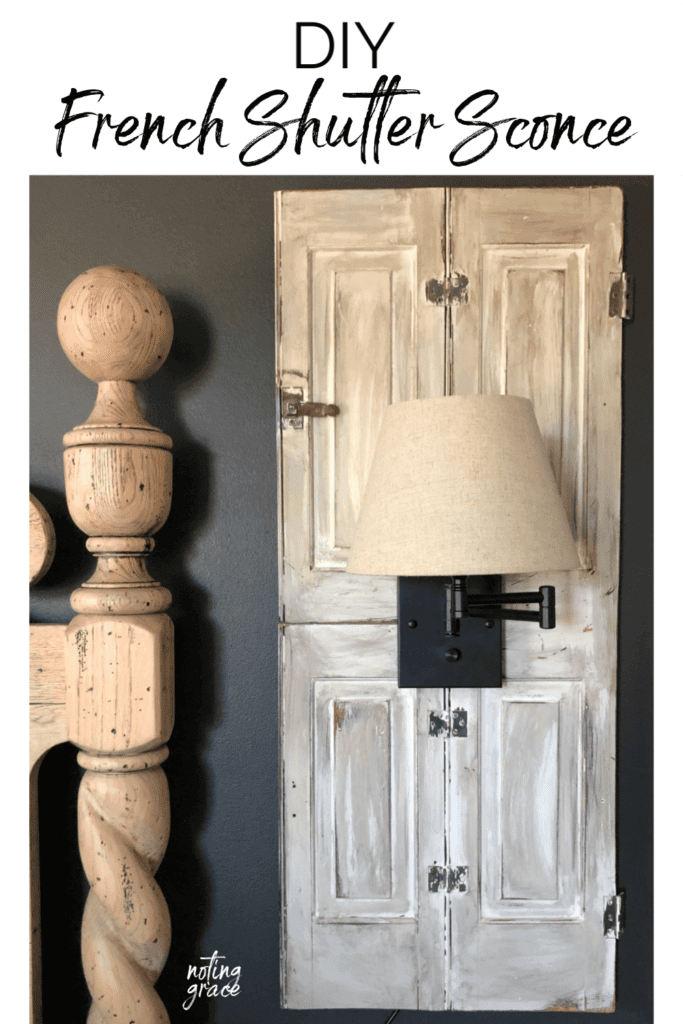 Welcome Home Sunday: DIY French shutter sconce