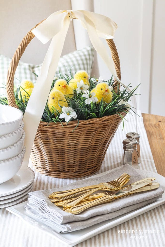 Welcome Home Sunday: Easter basket centerpiece two ways