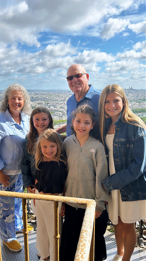Eiffel tower, cousins, memaw and pap