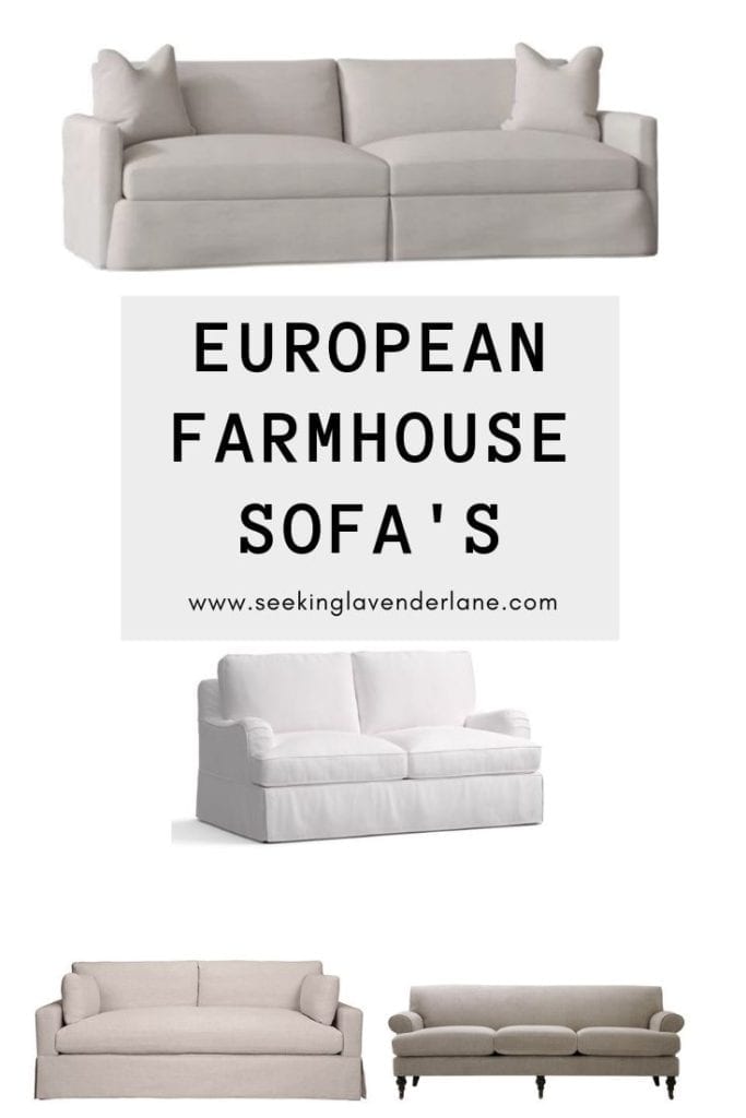 European Farmhouse Style Sofa's