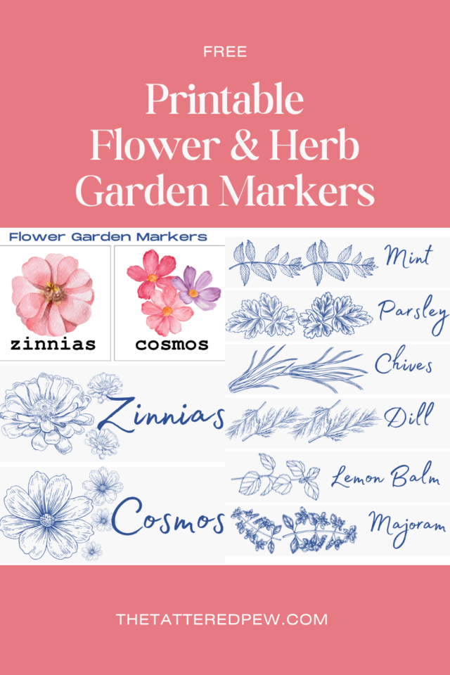 Free Printable Garden Markers For Flowers and Herbs » Grow Beauty With Ease