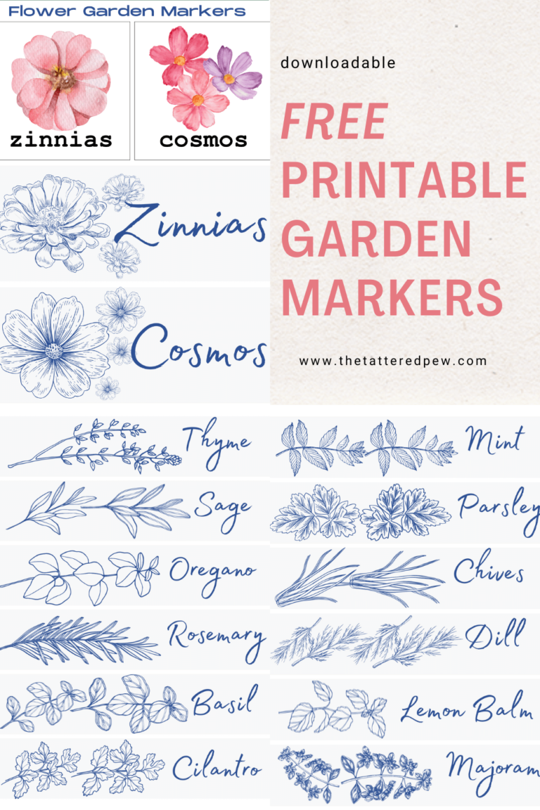 Free Printable Garden Markers For Flowers and Herbs » Grow Beauty With Ease