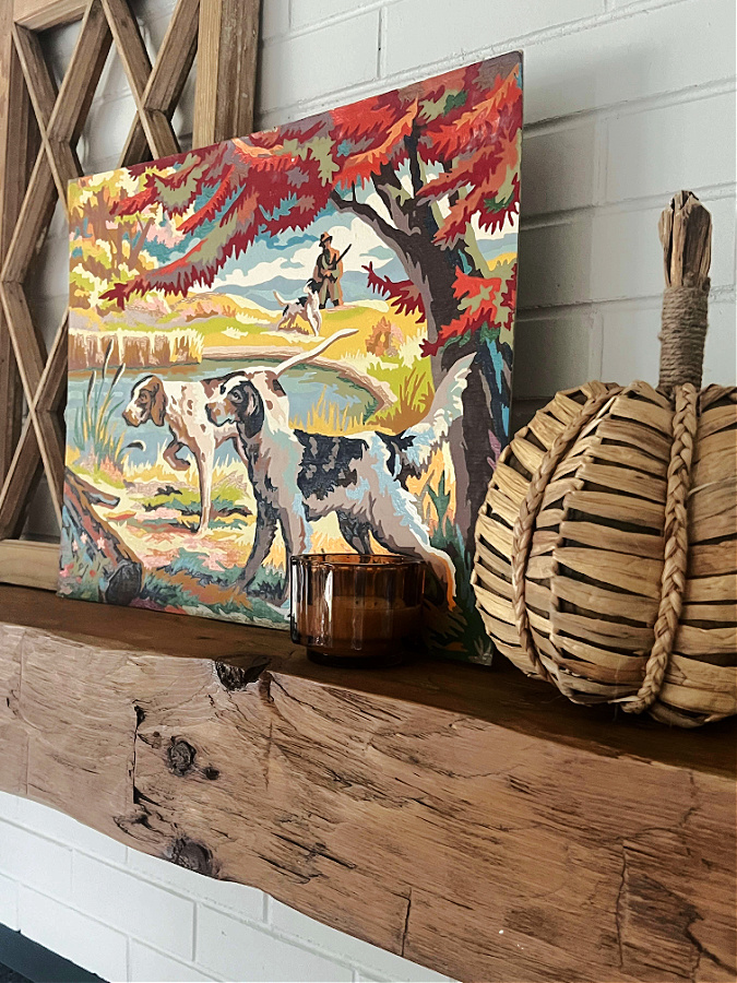 fall mantle with paint by color