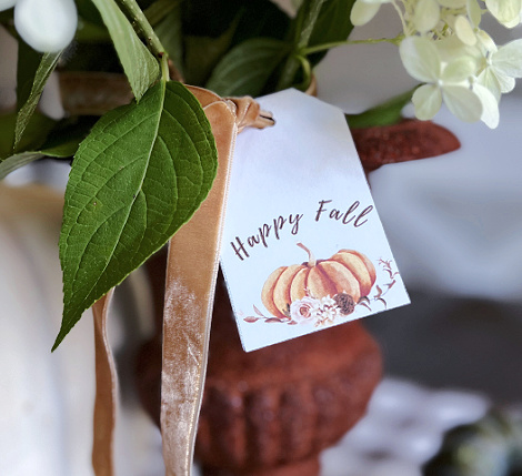 Happy Fall gift tag free printable