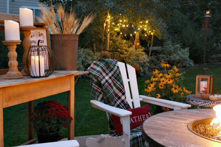 How to Decorate With Lights and Lanterns In Your Fall Outdoor Space