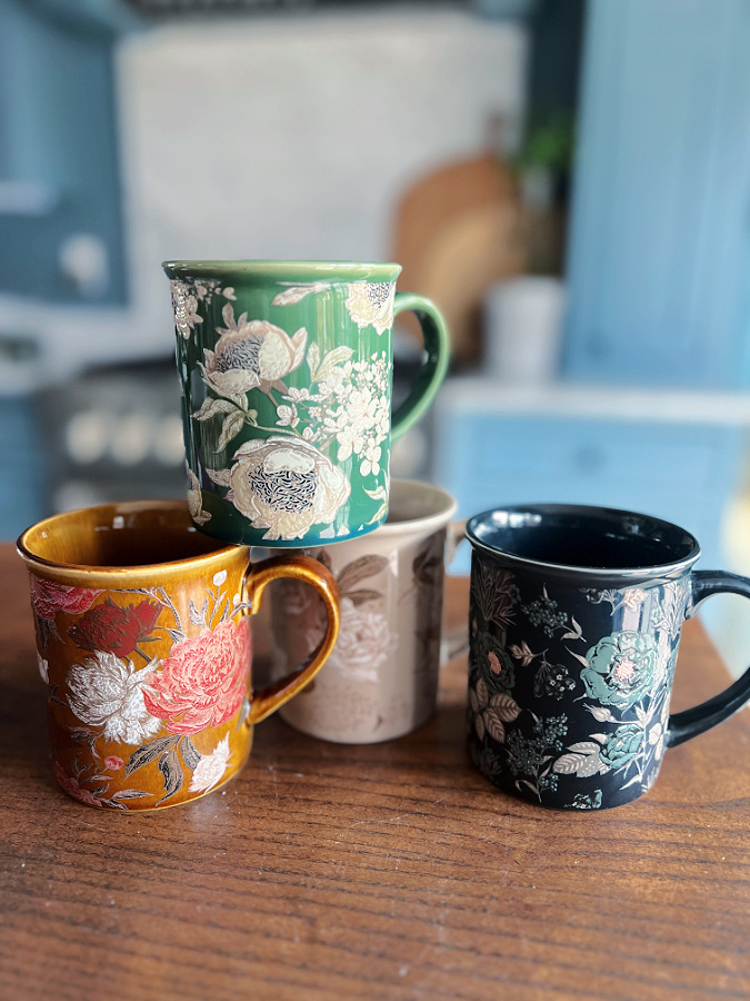 floral mugs