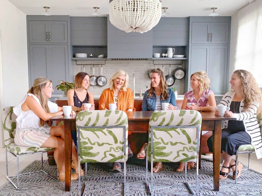 Haven 2019: My roommates and I at the kitchen table in our AirBnB!