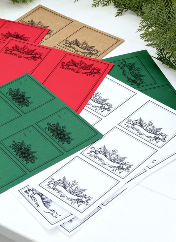 Free Holiday printables bundle: gift cards, menu cards, place cards