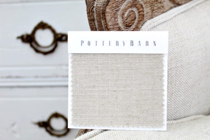 Performance Everydaylinen fabric from Pottery Barn.