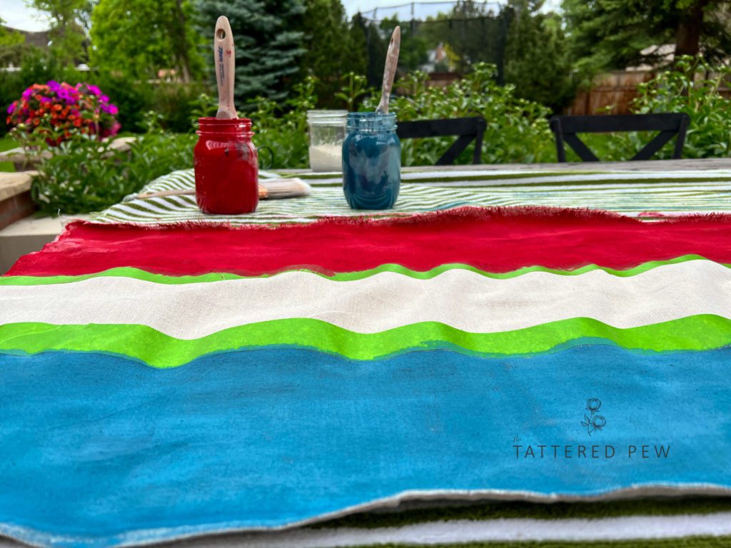 MMS Milk Painted patriotic buntings for your fence.