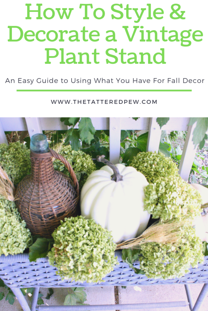 How to style and decorate a vintage plant stand with items you already have.