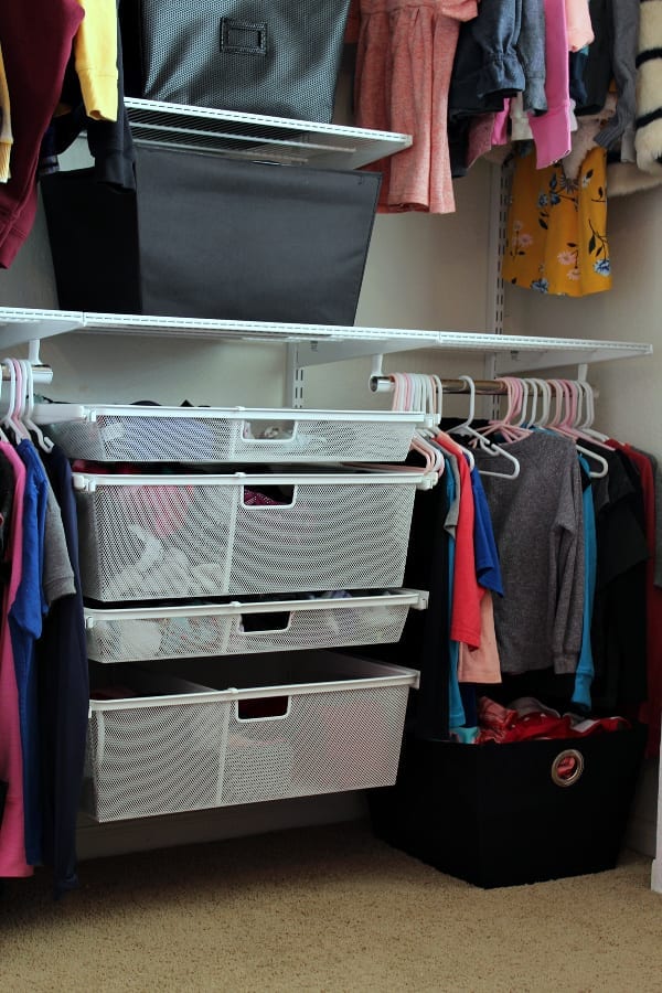 Kids Closet Organizer  How we organize a shared closet - Lemon Thistle