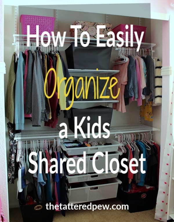 Kids Closet Organizer  How we organize a shared closet - Lemon Thistle